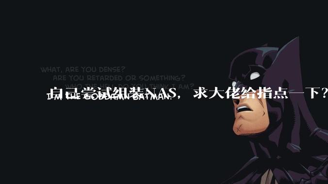 自己尝试组装NAS，求大佬给指点一下？