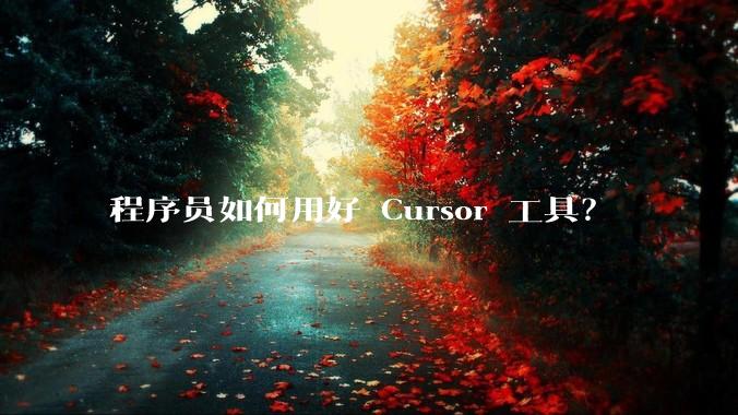 程序员如何用好 Cursor 工具？