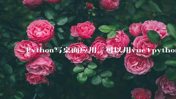 Python写桌面应用，可以用vue+python再通过打包的形式实现吗？如果可以，应该怎么写？